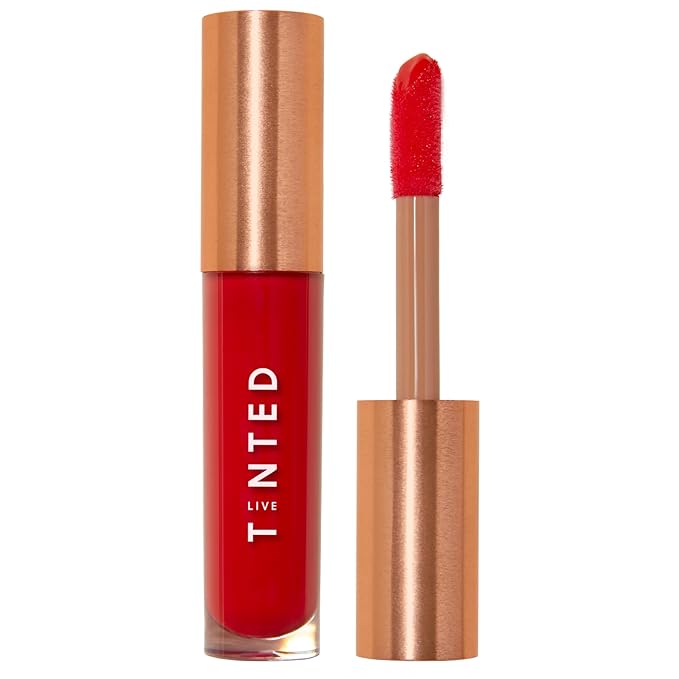 Live Tinted Huegloss High-Shine Lip Gloss - Hydrating, Non-Sticky, Moisturizing Lip Gloss with Hyaluronic Acid, Coconut Oil, and Shea Butter For a Soft Barrier & Seals in Moisture - Cherry Red-Velvo Beauty