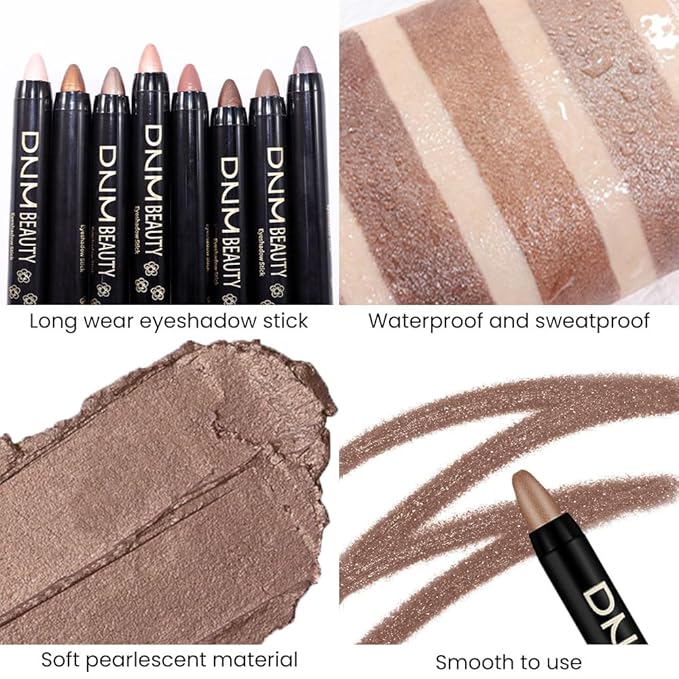 evpct Cocoa Shimmer Cream Eye Shadow Brightener Sticks Set for Eyes, Cocoa Shimmery Matte Pencil Eye shadow Applicator Stick Pen Palette Makeup Waterproof sombras en crema para ojos 21#-Velvo Beauty