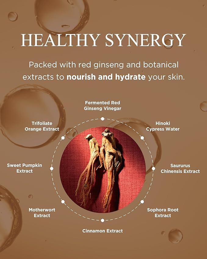 Bonyongo Red Ginseng Vinegar Essence– Revitalizing & Intensive Nourishing for All Skin Types - Hydrated and Glowing Skin with Fermented Red Ginseng - Korean Skincare, 1.5 fl.oz.-Velvo Beauty