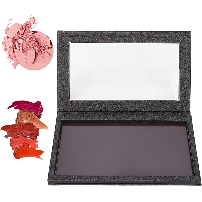 Empty Magnetic Palette, Professional Magnetic Palette Eyeshadow Lipstick Storage DIY Empty Makeup Display Pans Portable Makeup Palette For Travel Home and Daily Use, 8.07 x 4.88in-Velvo Beauty