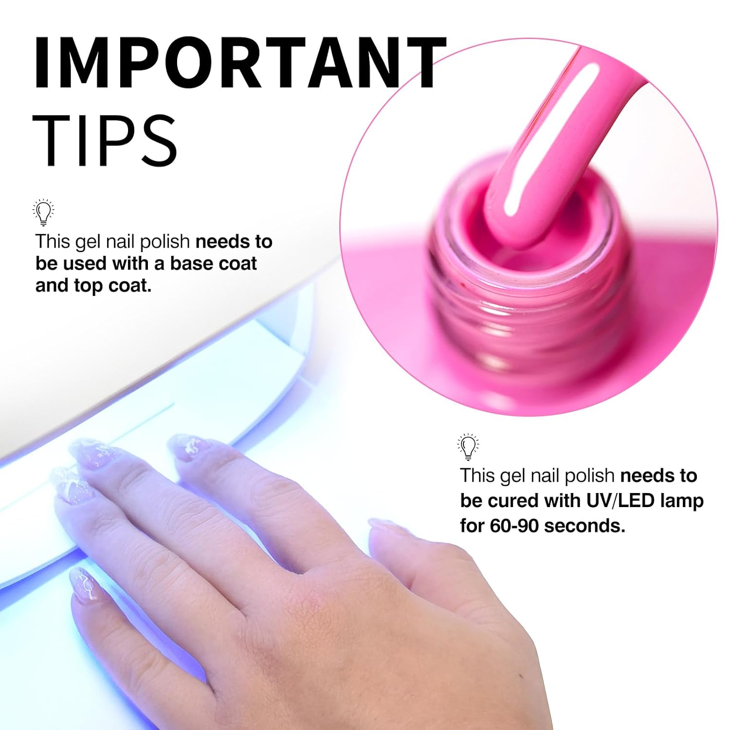 CANNI Hot Pink Gel Nail Polish – 9ml Soak Off UV LED, Long Lasting High Gloss for DIY & Salon Use For Women-Velvo Beauty