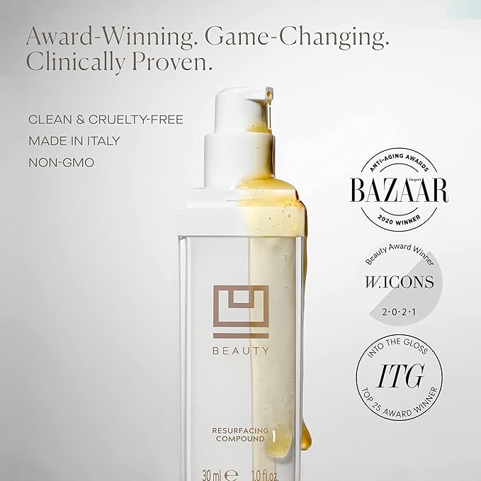 U Beauty - The U Beauty Duo - Resurfacing Compound & SUPER Hydrator Set - Vitamin C & E, Retinol, Hyaluronic Acid - Moisturizing Face Serum Duo for Smooth, Hydrated and Softer Skin, Set of 2 0.5 fl oz-Velvo Beauty