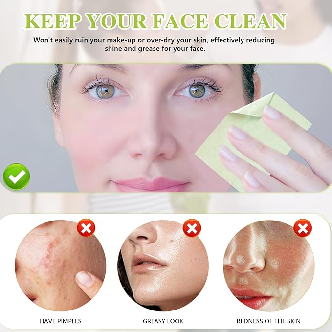 1000pcs Oil Blotting Sheets for Face, Blotting Paper for Oily Skin, Clean and Clear Oil Absorbing Sheets-Velvo Beauty