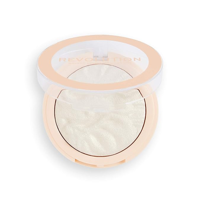 Revolution Beauty, Reloaded Pressed Powder Highlighter, Intensely Pigmented for a High Impact Dewy Finish, Golden Lights, 0.22 Oz.-Velvo Beauty