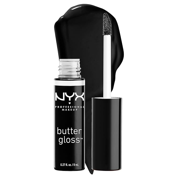 NYX PROFESSIONAL MAKEUP Butter Gloss, Non-Sticky Lip Gloss - Licorice (Black)-Velvo Beauty