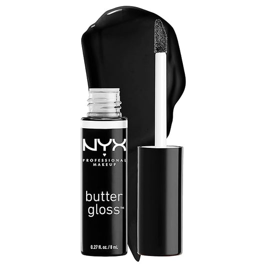 NYX PROFESSIONAL MAKEUP Butter Gloss, Non-Sticky Lip Gloss - Licorice (Black)-Velvo Beauty