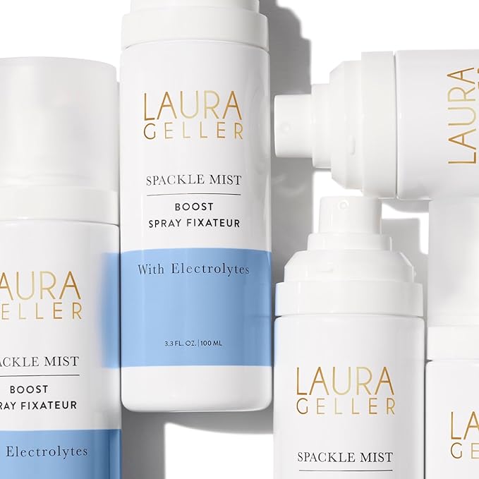 LAURA GELLER NEW YORK Spackle Mist Boost Setting Spray with Electrolytes - Long-Lasting Makeup Spray with Blue Light Protection - Dewy Skin Makeup Setting Spray-Velvo Beauty
