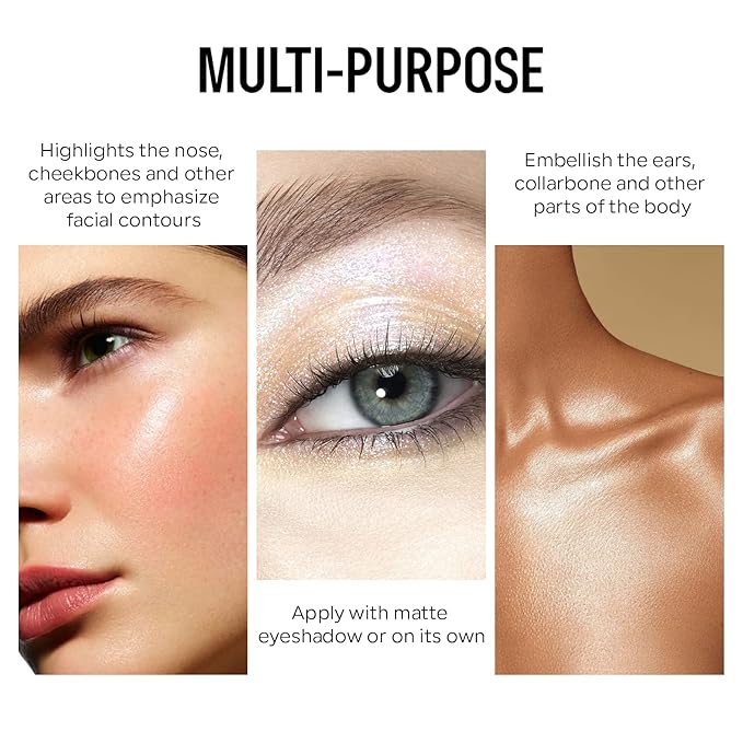 KYDA Liquid Highlighter, High Glossy Face Illuminator, Radiant Glow Liquid Filter, Silky Creamy Face Enhancing Makeup, Buildable Formula-Starlight-Velvo Beauty