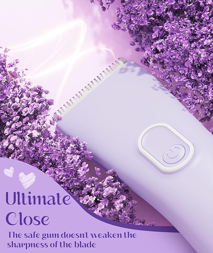 Bikini Trimmer for Women - Painless Pubic Hair Trimmer with 3 Shaving Speeds, IPX7 Waterproof Electric Razor, Cordless Womenâs Bikini Shaver for Sensitive Skin-Velvo Beauty