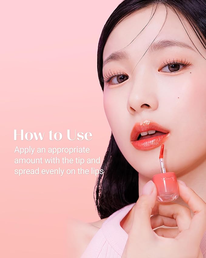 THESAEM Saemmy's Ade Shot Tint - Korean Lip Tint, Water Gel Lip Stain with Plump Glowy Moisturizing Finish, Buildable Radiant Gloss, Long-Lasting Comfort, 0.1 fl.oz. (07 Orange Ceylon)-Velvo Beauty