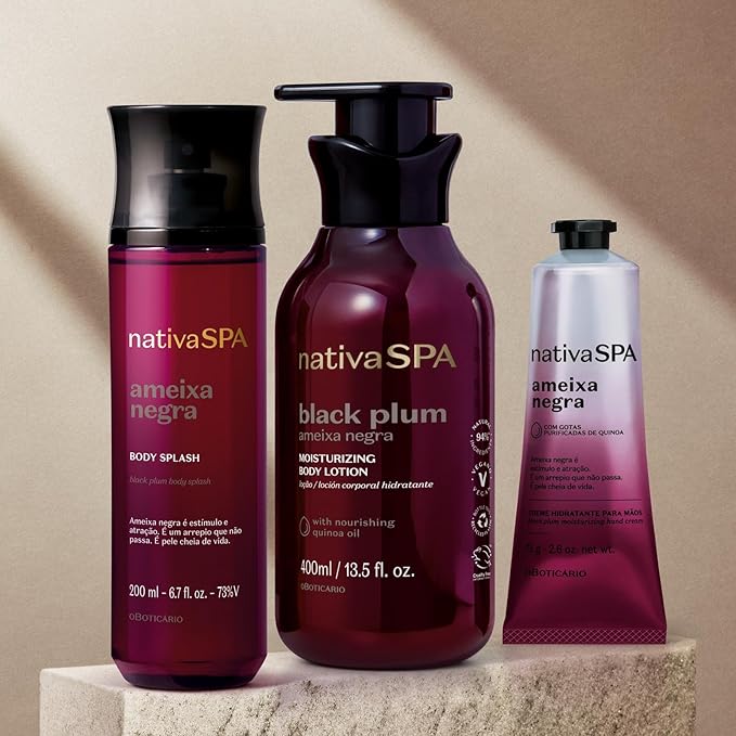 Nativa SPA by O Boticário, Black Plum Moisturizing Body Lotion, Long-Lasting Hydration and Lightweight, Fragranced Moisturizer, 13.5 Ounce-Velvo Beauty