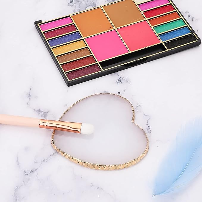 Resin Nail Art Palette Gold Edge Nail Holder Heart Shaped Color Makeup Foundation Mixing Tools Display Board Gel Nail Art Color Mixing Palette Painting Tray Manicure Tool-Velvo Beauty