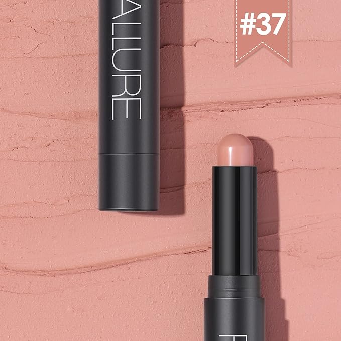 FOCALLURE Shimmer and Matte Cream Eyeshadow Stick,Smooth Brilliant Eye Brightener Pencil for Women,Long Lasting Waterproof Eye Shadow and Liners Makeup,SOFT PINK-Velvo Beauty