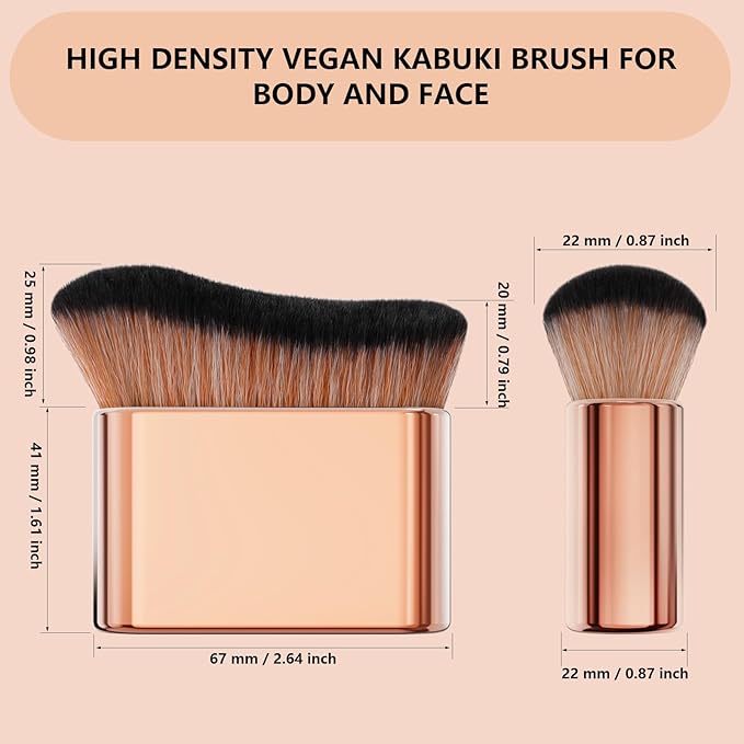 docolor Self Tanner Brush Body Makeup Brush for Flawless Face and Body Makeup, Sunless Tanner Blending Brush Body Brush for Self Tanner, Bronzer, Foundation, Vegan & Cruelty Free-Velvo Beauty