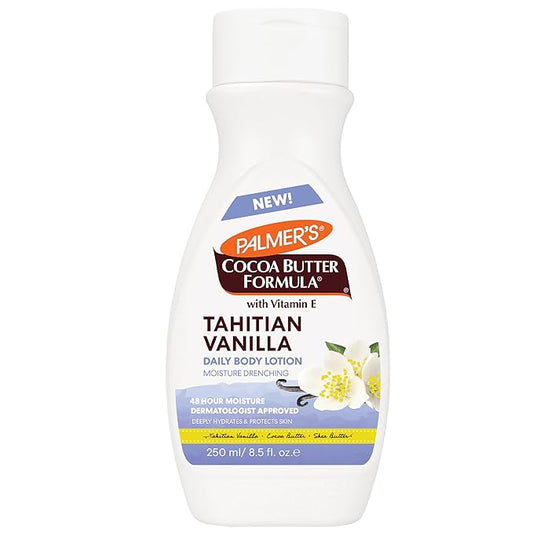 Palmer's Cocoa Butter Formula Tahitian Vanilla Body Lotion, 8.5 Oz, Daily Moisturizing Lotion for Dry Skin with Shea Butter & Vitamin E, Hydrates & Protects, Helps Provide 48-Hour Deep Moisture-Velvo Beauty