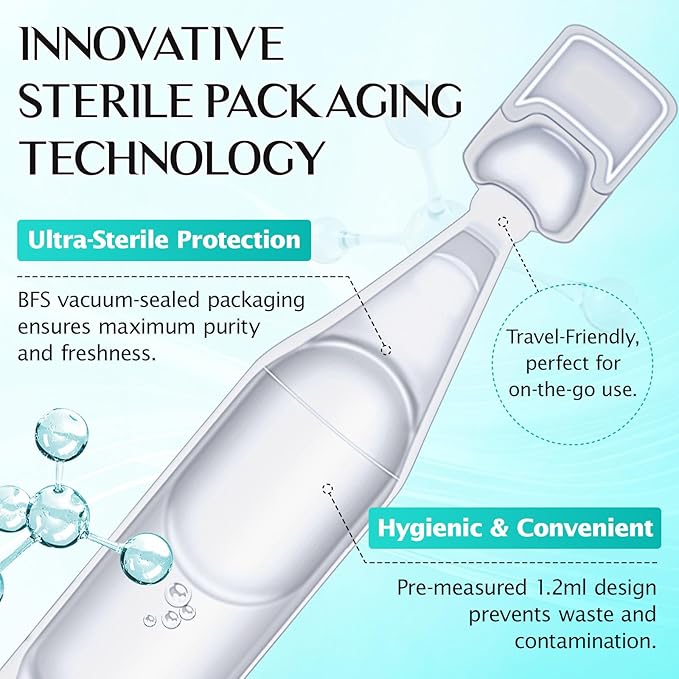 Hyaluronic Acid Serum for Face, 3% Hyaluronic Acid Serum Ultra-Hydrating Tube, Anti Aging Single-Use Vials Skincare for Dry Skin, Smoother Skin, Deep Moisturizing, Pre-Makeup Skincare - 1 Box of 30-Velvo Beauty