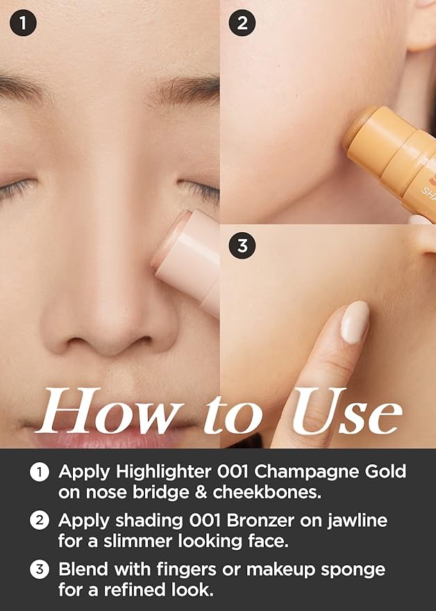 I'M MEME I'm Multi Stick Duo | Shading and Highligthing Stick for Face | Easy Blending Matte Finish Formula Suitable for Beginners-Velvo Beauty