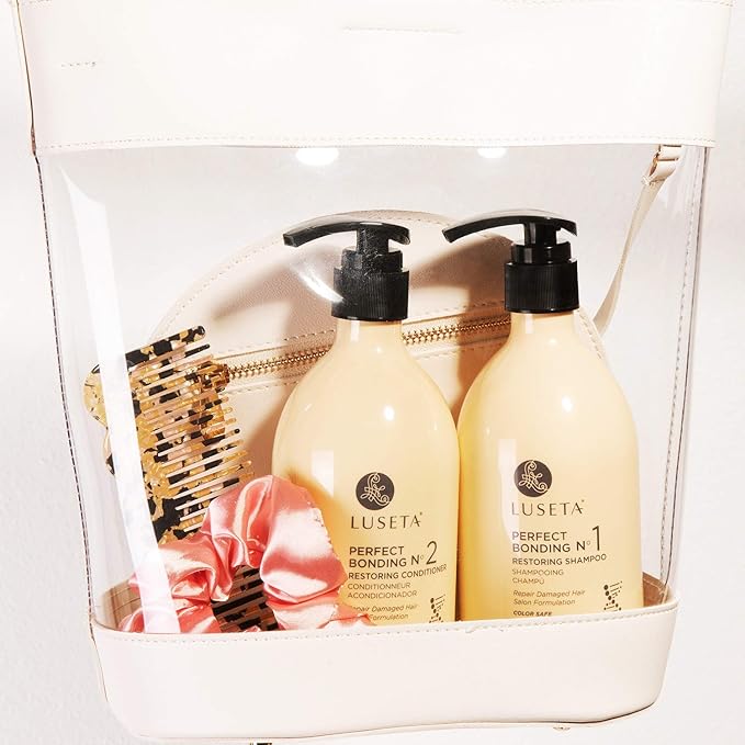 Luseta Perfect Bonding Restoring Shampoo & Conditioner Set, Bond Strengthening & Color Longevity for All Hair Type, Bond Repair Shampoo and Conditioner Set Sulfate & Paraben Free, 2x33.8 oz-Velvo Beauty