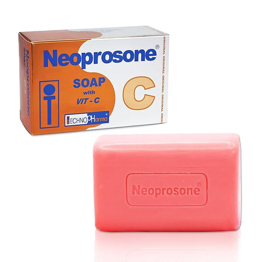 Neoprosone, Skin Brightening Soap | 7oz / 200g | Exfoliating, Cleansing Bar, Helps to Reduce Spots on: Knees, Elbows, Face, Private Areas | For Women and Men, with Vitamin C and Castor Oil-Velvo Beauty