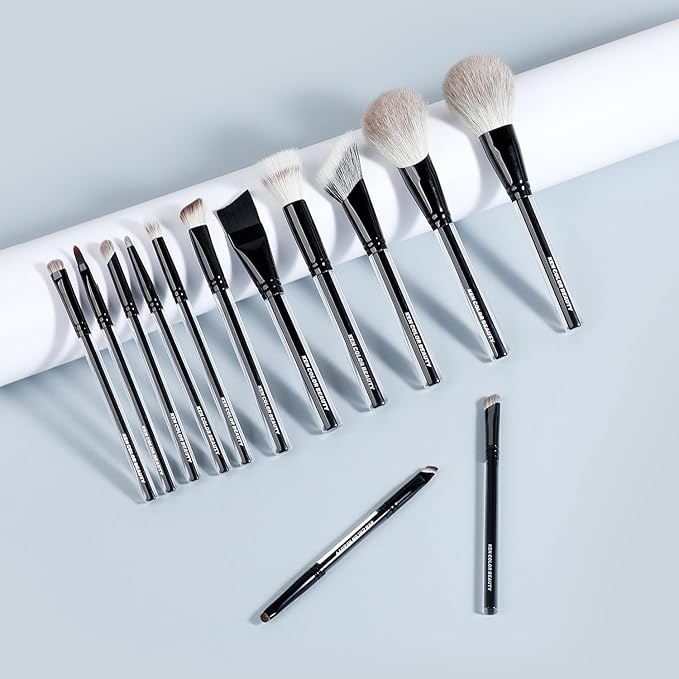 KENCOLOR Premium 13-Piece Makeup Brush Set with PU Travel Pouch – High-End Acrylic Handle, Soft Synthetic & Natural Bristles, Dense & Non-Absorbent, for Flawless Application-Velvo Beauty