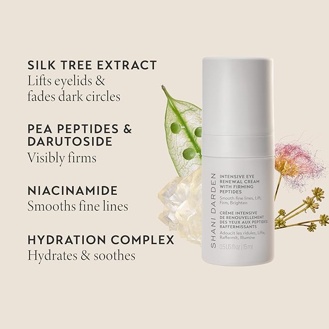 SHANI DARDEN Intensive Eye Renewal Cream, Hydrating Under Eye Cream for Dark Circles, Fine Lines, Wrinkles & Crows Feet with Niacinamide, Shea Butter & Ceramide, Crease-Free & Makeup-Ready, 0.50 fl oz-Velvo Beauty
