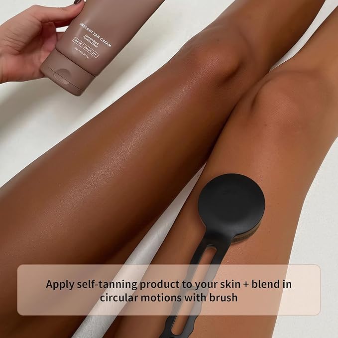 docolor Self Tanner Back Applicator, Plastic Long Handle Back Tanning Applicator Large Body Makeup Brush Vegan & Cruelty Free Self Tanner Brush For Self Tanner, Sunscreen, Bronzer, Foundation-Velvo Beauty