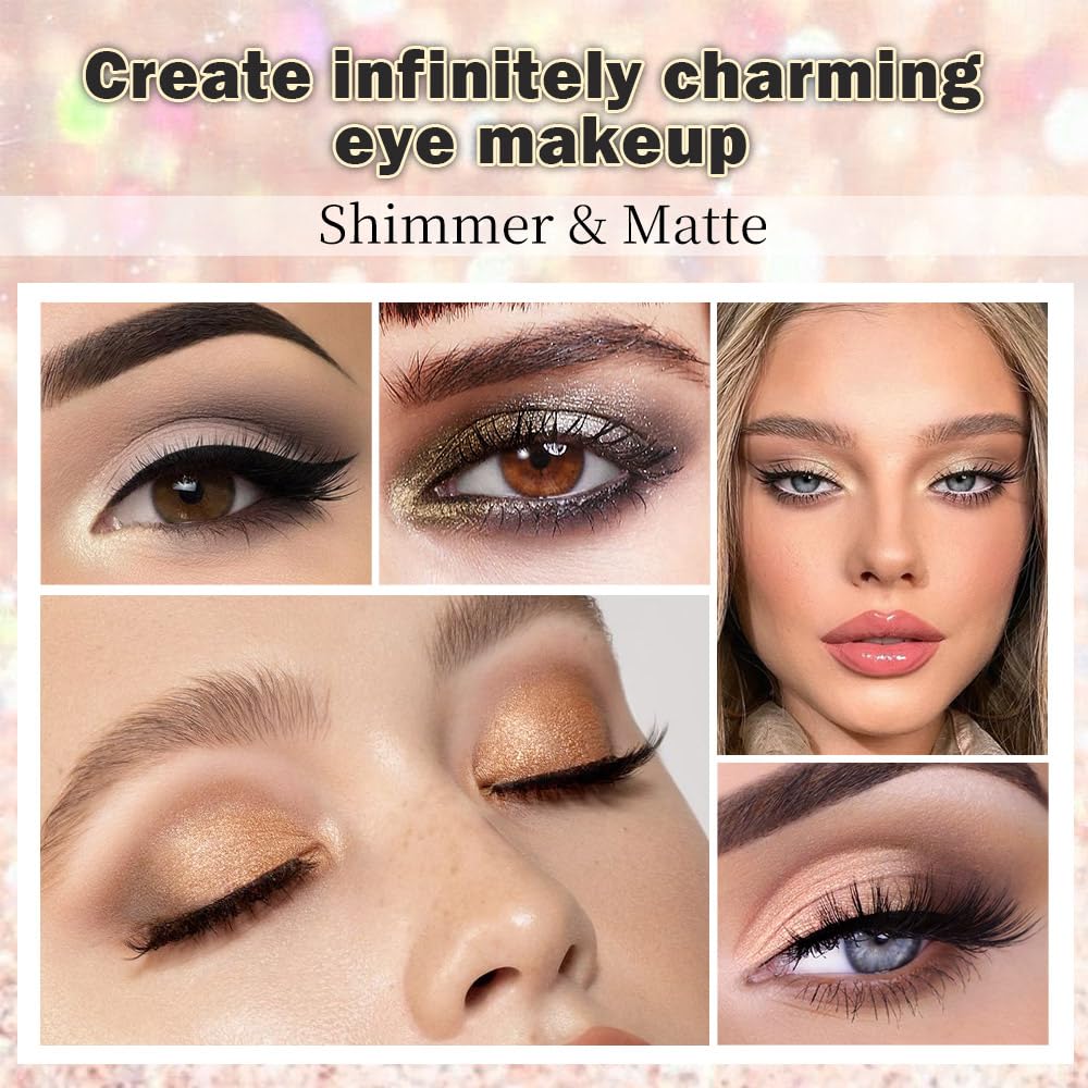Neutral Smokey Eye Shadow Palette,Nude Silver Gray Black Cream Eyeshadow Palette,Make Up Pallets for Women Natural Eyeshadow for Eyes Long Lasting Naturing-Looking-Velvo Beauty