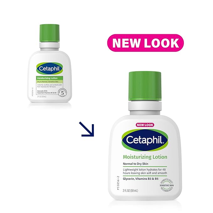 Cetaphil Face & Body Moisturizer, Hydrating Moisturizing Lotion for Normal to Dry Skin, Suitable for Sensitive Skin, 2 oz Pack of 12, Fragrance Free, Hypoallergenic, Non-Comedogenic-Velvo Beauty