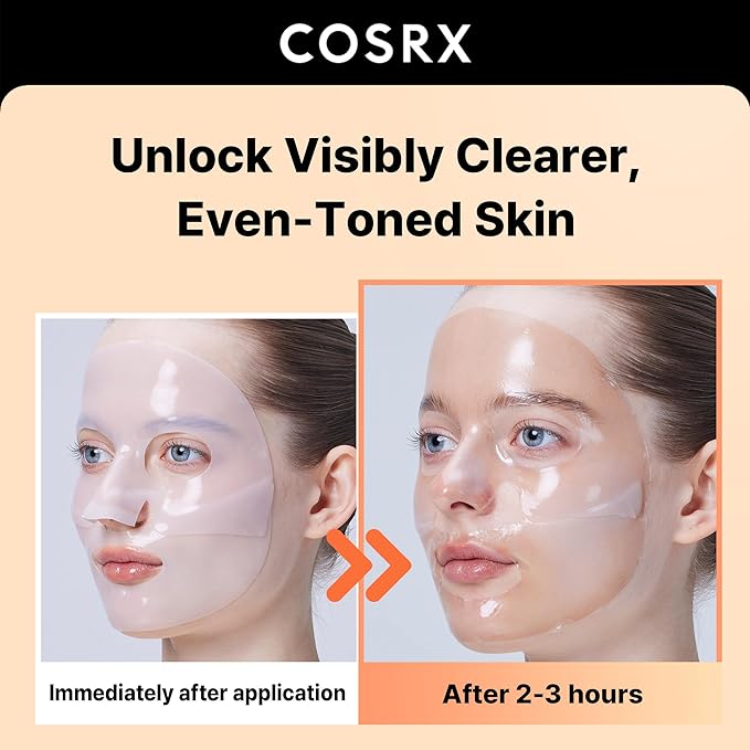 COSRX The Alpha-Arbutin Discoloration Care Hydrogel Face Masks Skincare 3 EA, Collagen Face Mask, Travel Essentials, Overnight Face Mask, Korean SkinCare-Velvo Beauty
