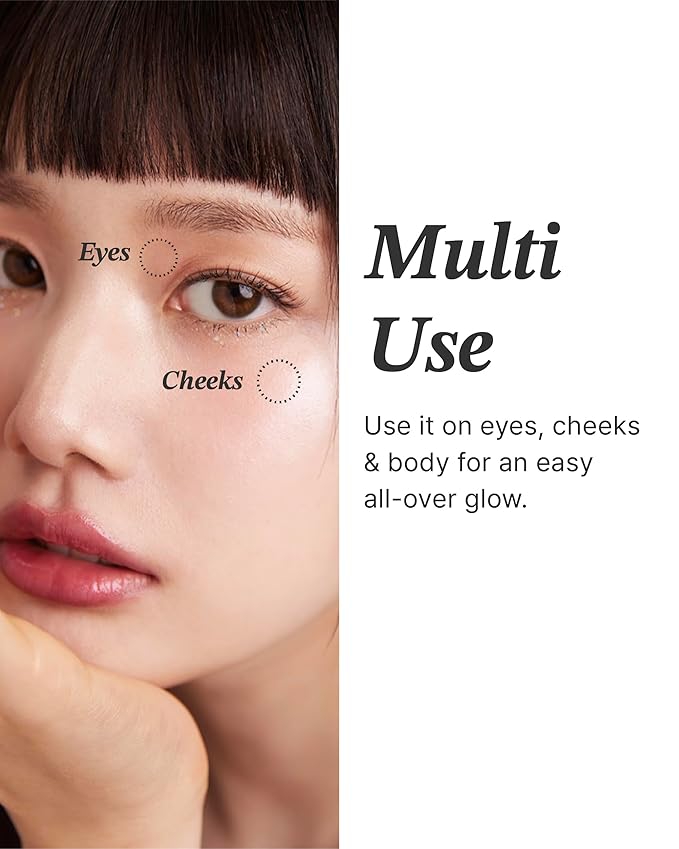 Glint Dewy Highlighter (Milky Moon, 0.17oz) - Luminous Glow, Infused with Micropearls, Shiny Illuminator. Rich Pigment & Silky Touch, Korean Makeup.-Velvo Beauty