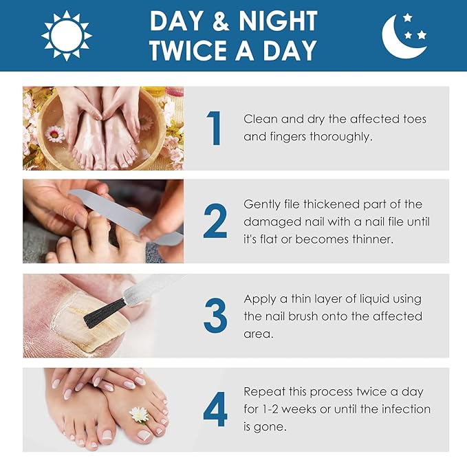 Toenail Repair Treatment, Extra Strength Nail Repair Liquid with Natural Tea Tree Oil Extract, Toenail Repair Solution for Thickened and Ingrow Nails-Velvo Beauty