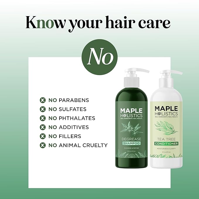 Shampoo and Conditioner for Oily Hair and Scalp - Sulfate and Paraben Free Shampoo and Conditioner Set for Oily Hair with Deep Cleansing Tea Tree Oil - Vegan Color Safe & Cruelty Free (16 Fl Oz)-Velvo Beauty