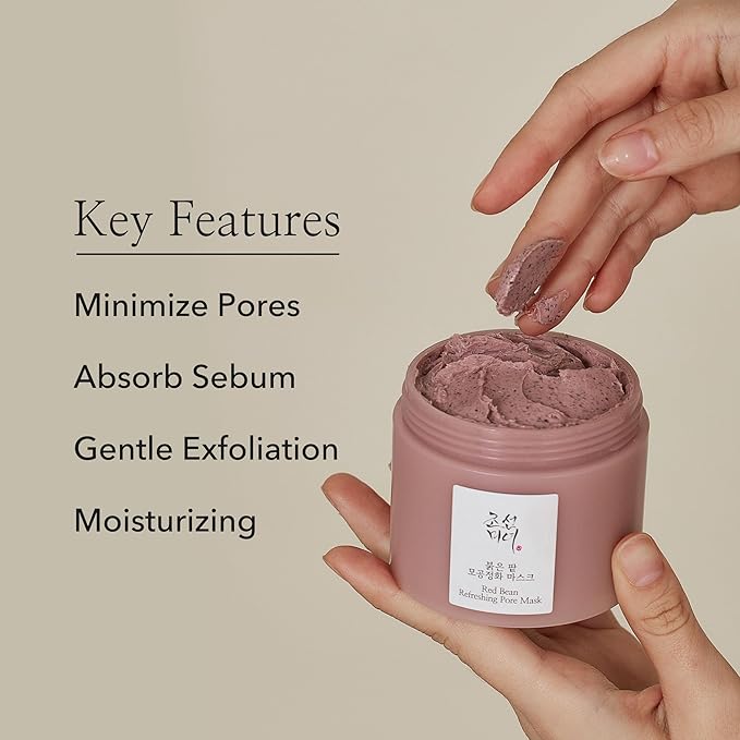 Beauty of Joseon Red Bean Pore Refreshing Mask Mud Cream Hydrating Wash Off Pack, Pore Cleansing Exfoliator, Korean Skin Care for Men and Women 140ml, 4.73 fl.oz-Velvo Beauty