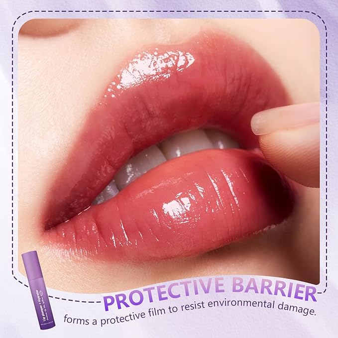 2Pcs Lip Plumper + Hydrator Lip Balm,Instant Volumizing Gloss with Hyaluronic Acid & Anti-Aging Ingredients,High-Shine Moisturizer for Smooth,Plump Lips,Cooling & Non-Sticky Formula-Velvo Beauty