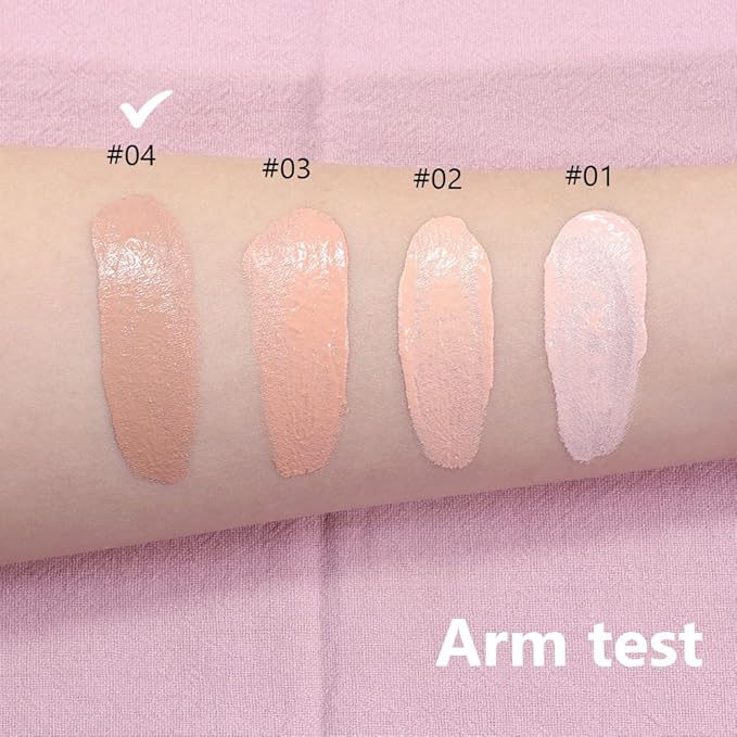 2 Pack Liquid Foundation Cream with Foundation Brush for Face Makeup,Durable Full Coverage Matte Concealer Make Up,Oil Control & Waterproof Base Primer -1 Fl.Oz (#04)-Velvo Beauty