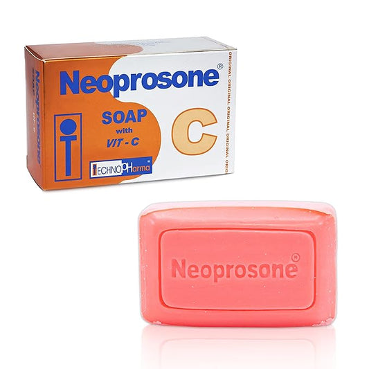 Neoprosone Skin Brightening Soap, 2.82 oz / 80 g, Hyperpigmentation Soap, Cleansing Bar, Fade Dark Spots on Knees, Elbows, Face, Private Areas, with Vitamin C and Castor Oil-Velvo Beauty