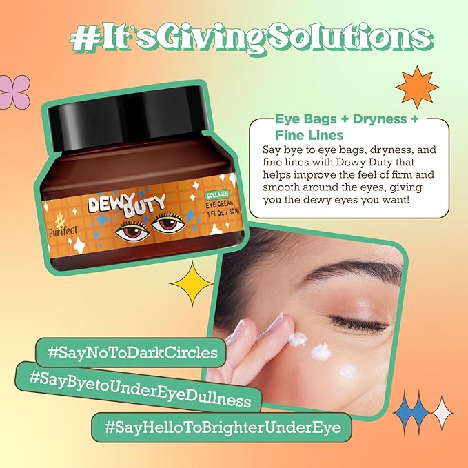 Made in USA Natural Eye Creams - #Purifect 30 ml (#Dewy Duty - Collagen)-Velvo Beauty