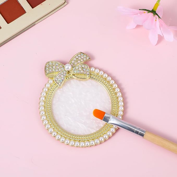 Resin Nail Art Palette Gold Edge Nail Holder Heart Shaped Color Makeup Foundation Mixing Tools Display Board Gel Nail Art Color Mixing Palette Painting Tray Manicure Tool-Velvo Beauty