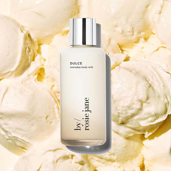 By Rosie Jane Everyday Body Milk (Dulce) - Hydrating Toner & Body Moisturizer to Help Even Skin Tone - Infused with Soothing Aloe Vera and Turmeric Root to Promote Anti-Aging (5 Ounce)-Velvo Beauty
