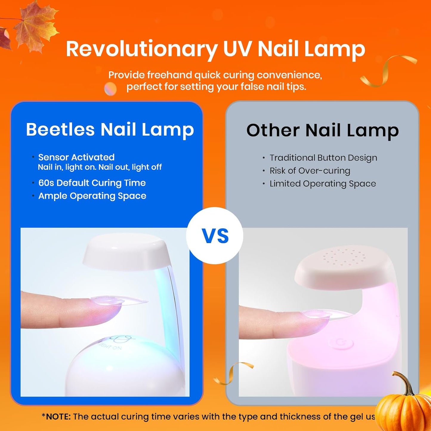 Beetles Gel Nail Kit Short Almond with Nail Dehydrator and Primer, 576Pcs Half Matte Etch-X Gel Nail Tips Solid Nail Glue Mini Nail Lamp Acrylic Nail Tips Easy DIY Nail Extension Set Gift for Women-Velvo Beauty