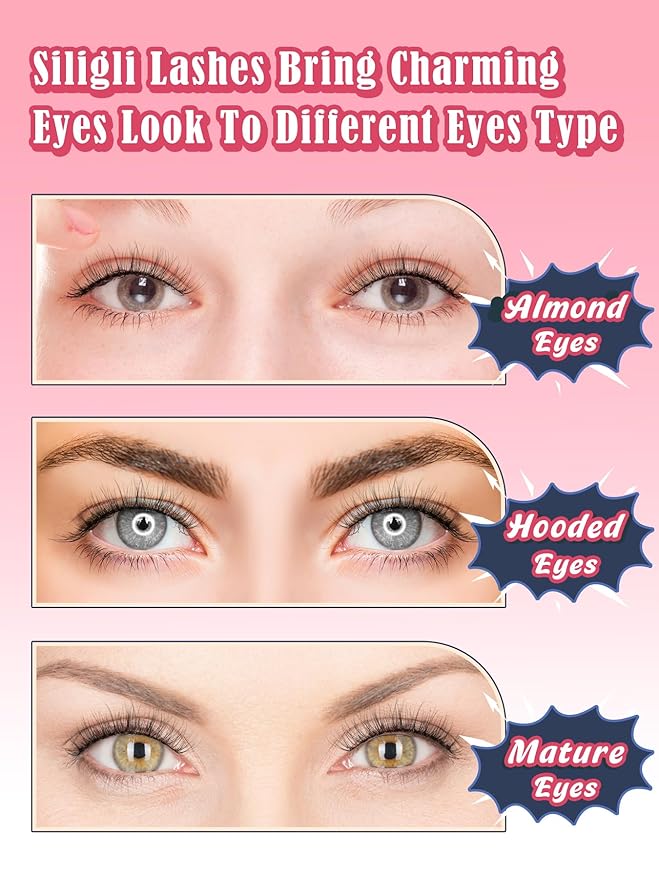 Natural Lashes False Eyelashes 12 MM Short Lashes WIspy 3D Volume Fake Eyelashes Pack C Curl Soft Eye Lash with Thin Cotton Band 7 Pair False Lashes Siligli-Velvo Beauty