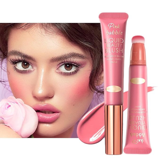 Liquid Blush Makeup Wand, Velvet Cream Blush Stick for Cheeks and Lips, Blush and Highlighter Stick, Easily Blendable, Long-Wearing, Smudge Proof-Velvo Beauty