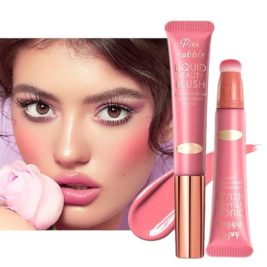 Liquid Blush Makeup Wand, Velvet Cream Blush Stick for Cheeks and Lips, Blush and Highlighter Stick, Easily Blendable, Long-Wearing, Smudge Proof-Velvo Beauty