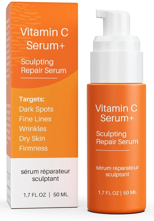 LeVaye Vitamin C Serum, Anti-Aging Face Serum – 15% Vitamin C, Ferulic Acid, Niacinamide, Hyaluronic Acid, Peptides, Ceramides – Targets Wrinkles, Fine Lines, Dark Spots, Enlarged Pores, Dry Skin-Velvo Beauty