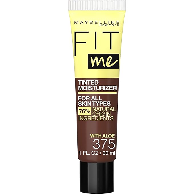 Maybelline Fit Me Tinted Moisturizer, Natural Coverage, Face Makeup, 375, 1 Count-Velvo Beauty