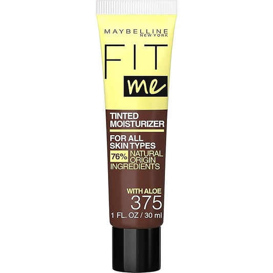 Maybelline Fit Me Tinted Moisturizer, Natural Coverage, Face Makeup, 375, 1 Count-Velvo Beauty