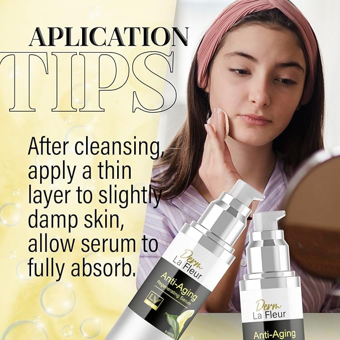 1 Pack - Derm La Fleur Anti- Aging Serum - Derm La Fleur Plus, Derm La Fleur Luxe 1 Bottle Serum For 1 Month, Derma Fleur Moisturizing Skin Conditioner.-Velvo Beauty