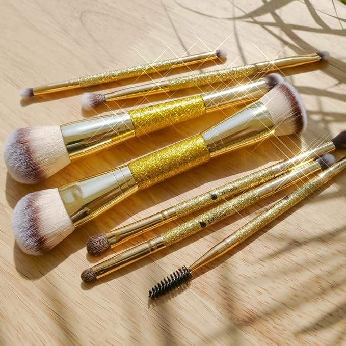 DUcare Foundation Brush Contour Bronzer Makeup Brush Double Ended Self Tanner Brush Sculpting Brush for Blending Liquid Powder Concealer Cream Cosmetics Blush Buffe-Velvo Beauty