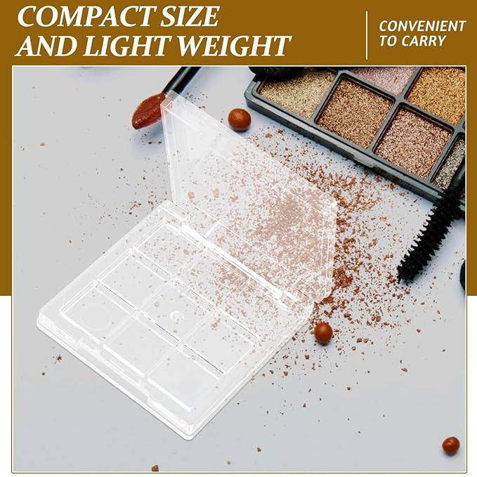 Healifty 2pcs Empty Lipstick Palette 9 Grids Diy Eyeshadow Powder Blush Lipstick Palette Empty Highlighters Container for Women-Velvo Beauty