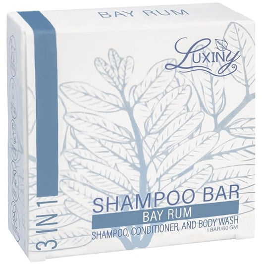 Bay Rum Shampoo Bar – Vegan, Sulfate-Free, Made in USA | 3-in-1 Men’s Shampoo, Conditioner & Body Wash | Ideal for All Hair Types | 60+ Washes, Travel-Friendly-Velvo Beauty